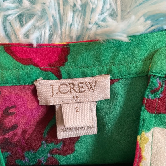 JCrew Floral Flutter-Sleeve Blouse Size Small - Picture 3 of 4